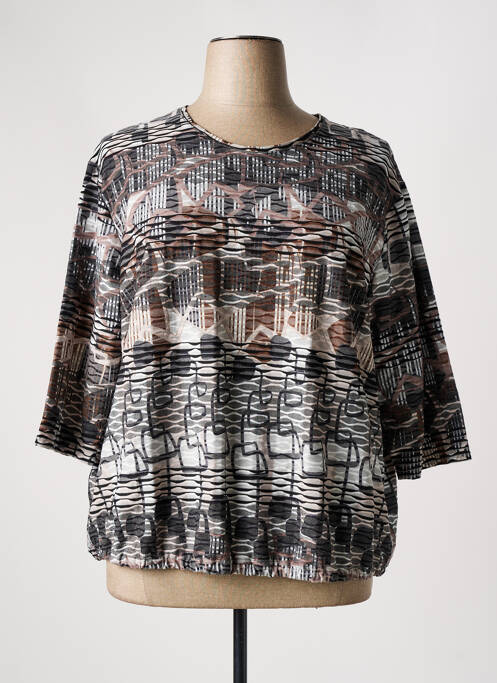 T-shirt gris FRANK WALDER pour femme