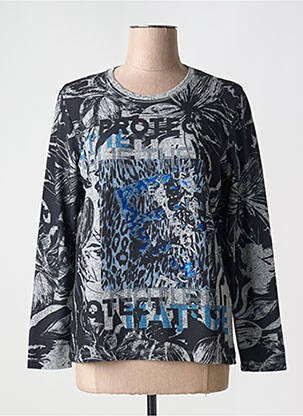 Pull coupe cintrée manches longues noir JOY OF LIFE femme