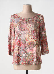 T-shirt stretch manches 3/4 orange SOMMERMANN femme
