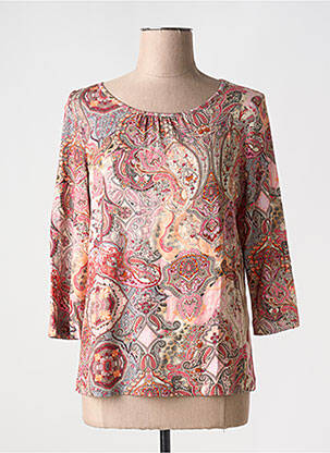 T-shirt stretch manches 3/4 orange SOMMERMANN femme