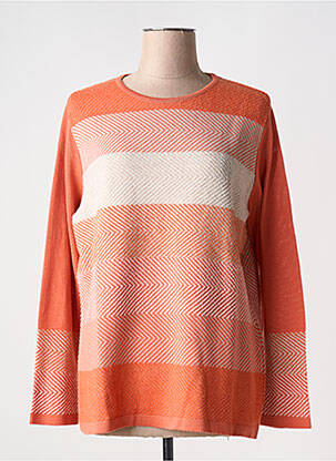 Pull coupe cintrée manches longues orange JUPER femme