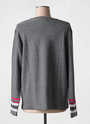 Pull stretch manches longues gris JUPER femme