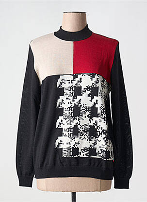 Pull stretch manches longues noir SAINT CHARLES femme