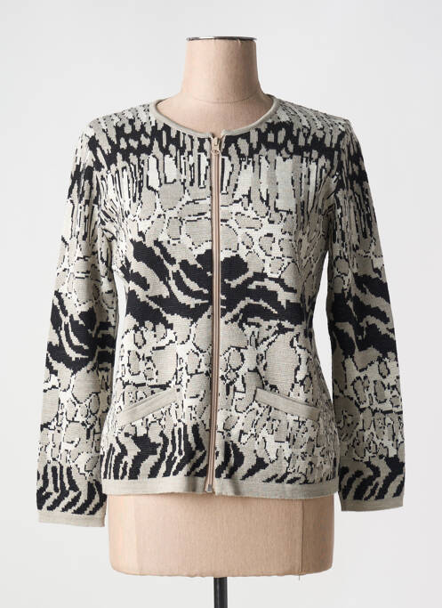 Gilet manches longues beige I.ODENA pour femme