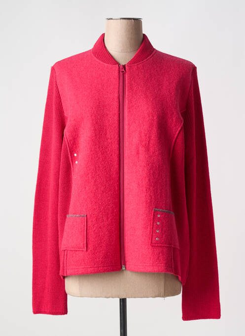 Gilet manches longues rose I.ODENA pour femme