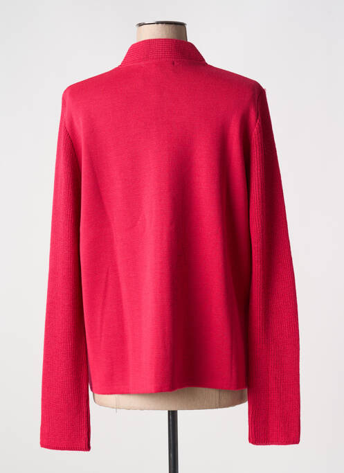 Gilet manches longues rose I.ODENA pour femme