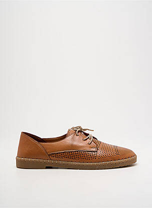 Derbies tissage satiné talon plat jusqu'à 3cm marron ALTEX femme