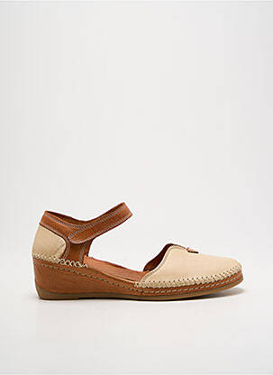 Sandales/nu pieds tissage satiné talon de 4 à 6cm marron ALTEX femme