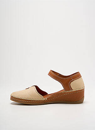 Sandales/nu pieds tissage satiné talon de 4 à 6cm marron ALTEX femme