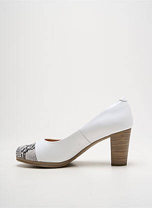 Escarpins tissage satiné talon de 7 à 9cm blanc KARSTON femme