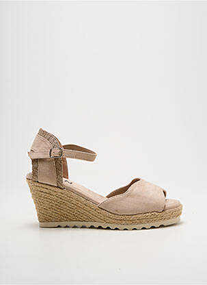 Espadrilles fermeture boucle(s) talon de 4 à 6cm beige ELUE PAR NOUS femme