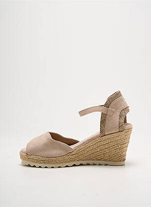Espadrilles fermeture boucle(s) talon de 4 à 6cm beige ELUE PAR NOUS femme