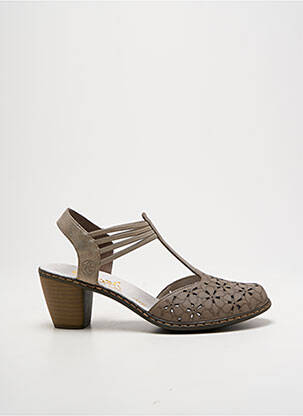 Sandales/nu pieds talon de 4 à 6cm marron RIEKER femme
