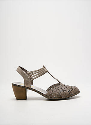Sandales/nu pieds talon de 4 à 6cm marron RIEKER femme