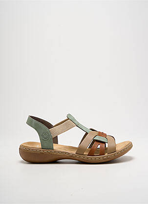 Sandales/Nu pieds vert RIEKER pour femme