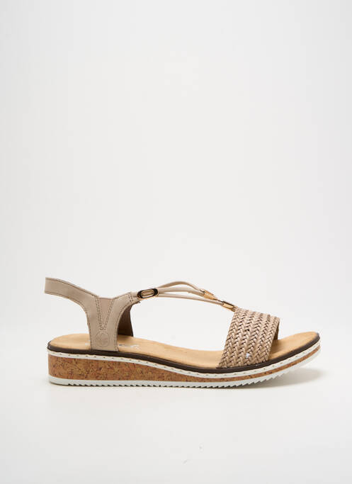 Sandales/Nu pieds beige RIEKER pour femme