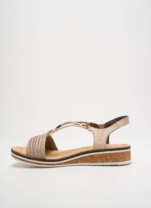 Sandales/Nu pieds beige RIEKER pour femme