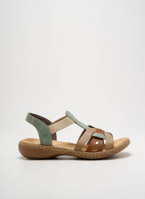 Sandales/Nu pieds vert RIEKER pour femme