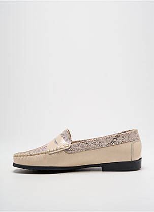 Mocassins chiquet talon plat jusqu'à 3cm beige OTTILIA femme