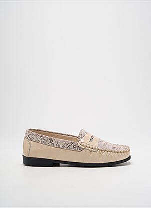 Mocassins chiquet talon plat jusqu'à 3cm beige OTTILIA femme