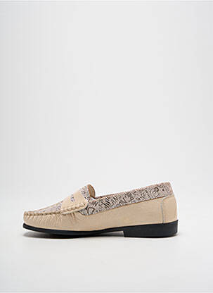Mocassins chiquet talon plat jusqu'à 3cm beige OTTILIA femme