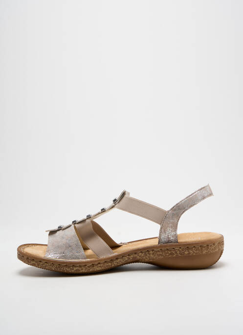 Sandales/Nu pieds argent RIEKER pour femme