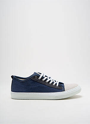 Baskets semelle amovible bout rond bleu ARID homme