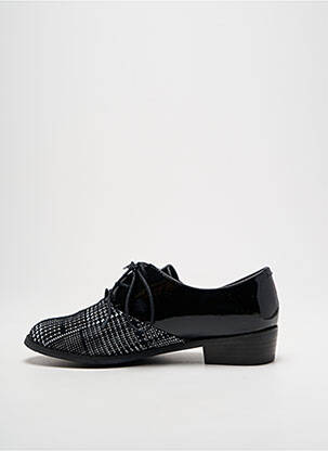 Derbies matière lisse talon plat jusqu'à 3cm noir METAMORF'OSE femme