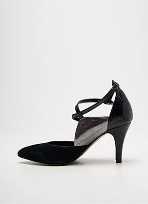 Escarpins nubuck talon de 7 à 9cm noir METAMORF'OSE femme