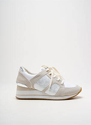 Baskets talon compensé talon de 4 à 6cm argent EMILIE KARSTON femme