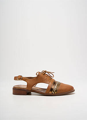 Derbies matière lisse talon plat jusqu'à 3cm marron EMILIE KARSTON femme