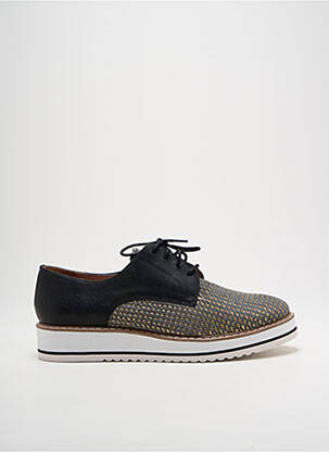 Derbies tissage satiné talon de 4 à 6cm noir EMILIE KARSTON femme