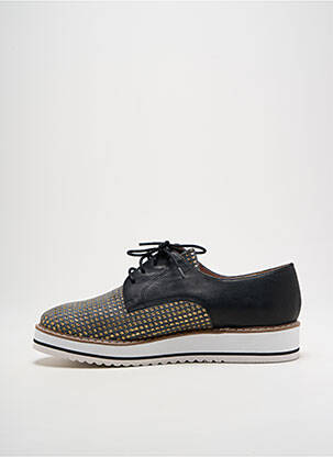Derbies tissage satiné talon de 4 à 6cm noir EMILIE KARSTON femme
