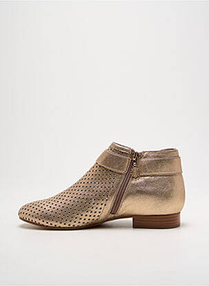 Bottines/boots tissage satiné talon plat jusqu'à 3cm or EMILIE KARSTON femme