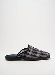 Chaussons/pantoufles bout rond bout rond noir SEMELFLEX homme