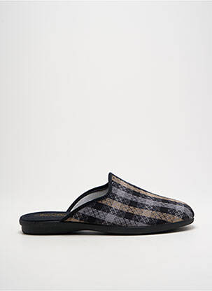 Chaussons/pantoufles bout rond bout rond noir SEMELFLEX homme