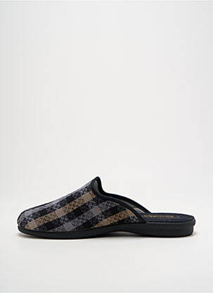 Chaussons/pantoufles bout rond bout rond noir SEMELFLEX homme