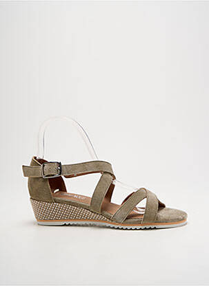 Sandales/nu pieds talon compensé talon de 4 à 6cm vert ELUE PAR NOUS femme