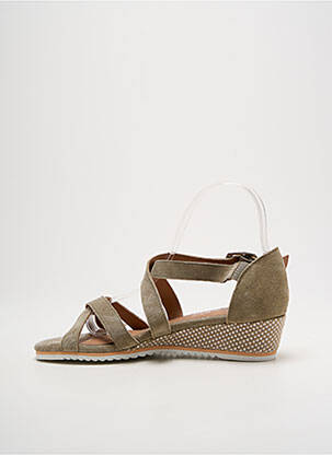 Sandales/nu pieds talon compensé talon de 4 à 6cm vert ELUE PAR NOUS femme