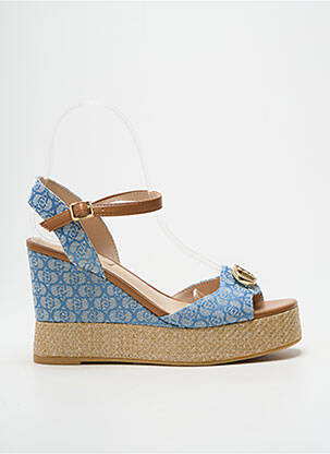Sandales/nu pieds talon compensé talon de 7 à 9cm bleu LIU JO femme