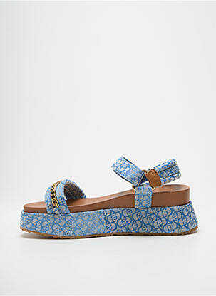 Sandales/nu pieds talon compensé talon de 4 à 6cm bleu LIU JO femme