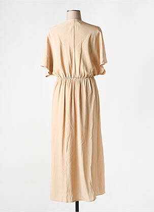 Robe longue manches courtes manches courtes beige MOLLY BRACKEN femme