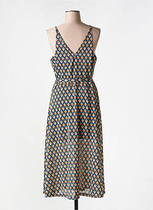 Robe longue coupe fluide fines bretelles bleu KING LOUIE femme