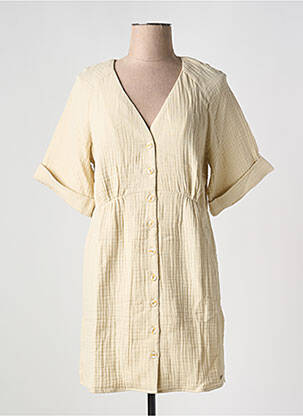 Robe courte manches courtes manches courtes beige LES P'TITES BOMBES femme
