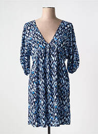 Robe courte manches 3/4 manches 3/4 bleu MOLLY BRACKEN femme
