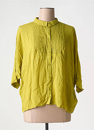 Chemisier tissage crêpe manches 3/4 vert KING LOUIE femme