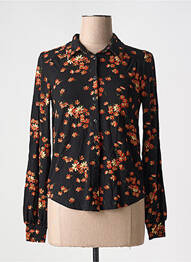 Chemisier imprimé fleurs manches longues noir KING LOUIE femme