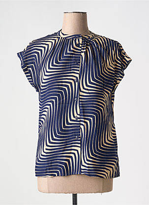 Chemisier manches courtes manches courtes bleu KING LOUIE femme