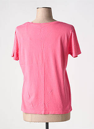 T-shirt imprimé fantaisie manches courtes rose HAPPY femme