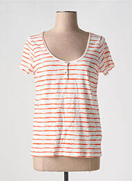T-shirt stretch manches courtes orange LES P'TITES BOMBES femme